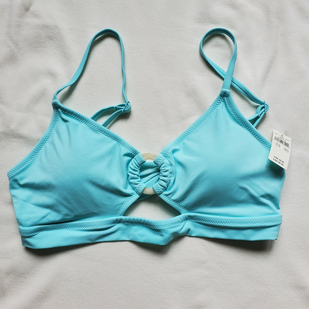 Aerie Blue Bikini Top with Adjustable Straps